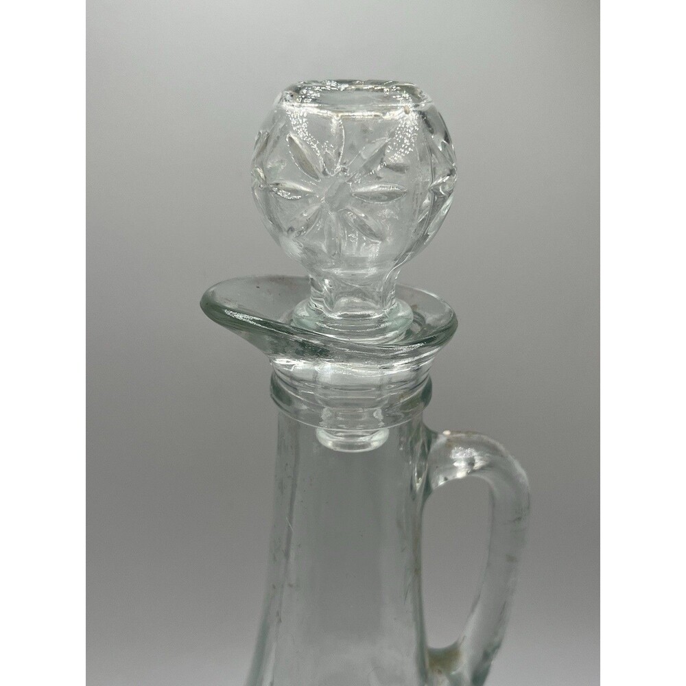 Vintage Indiana Glass Decanter Starburst Diamond Pattern USA 1960s - Picture 9 of 9